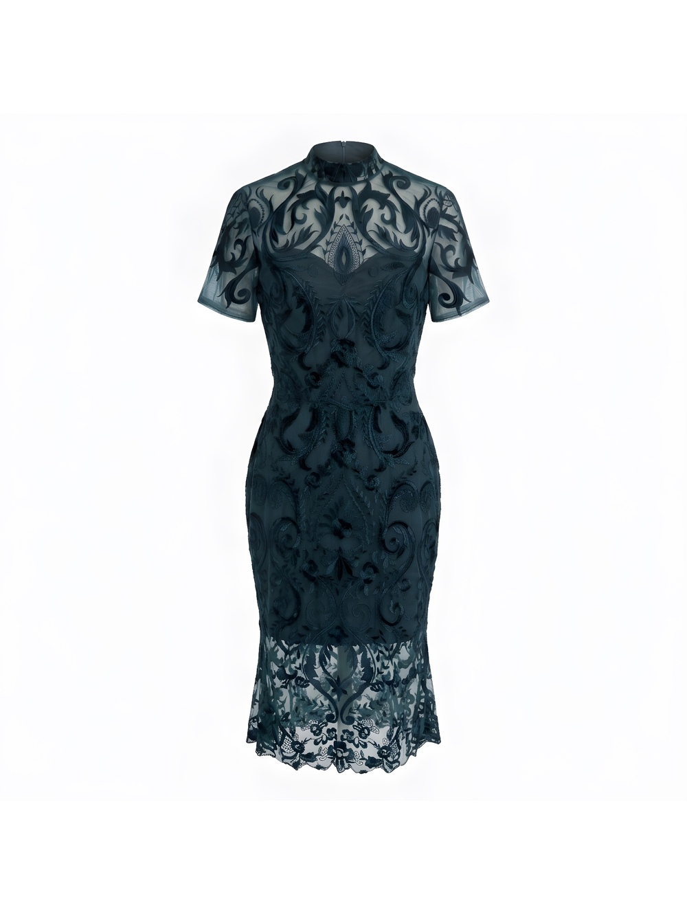 Mother of the Bride /Groom Clearance Sale -JJs House Dark Navy Floral Lace Dress